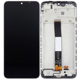 Xiaomi Redmi 9A / 9C / 9AT / 10A ekrāns (melns) (ar rāmīti) (Premium)