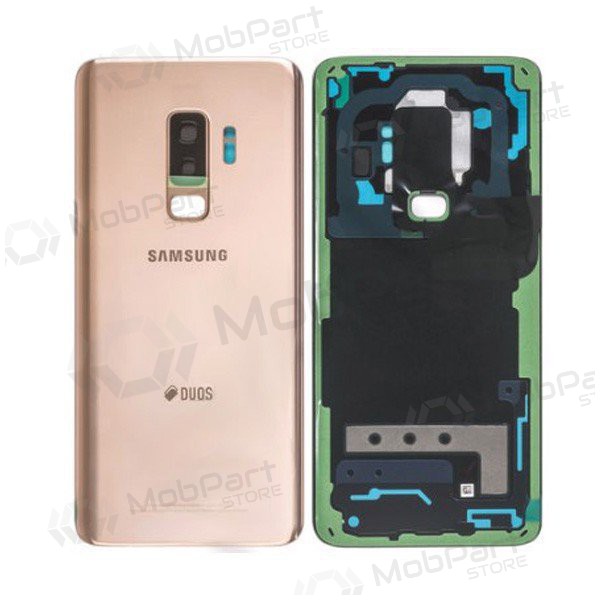 Samsung G965F Galaxy S9 Plus aizmugurējais baterijas vāciņš zelta (Sunrise Gold) (lietots grade C, oriģināls)