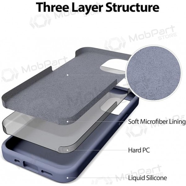 Apple iPhone 16 Pro vāciņš Mercury "Silicone Case" (levandos pelēka)