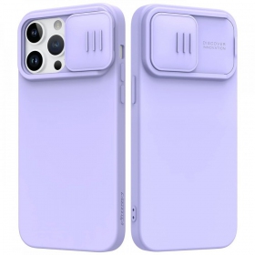 Maciņš Nillkin CamShield Silky Silicone Apple iPhone 15 Plus šviesiai violets