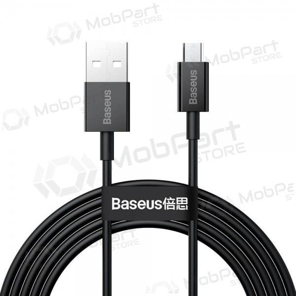 USB kabelis Baseus Superior microUSB 2A 2.0m (melns) CAMYS-A01