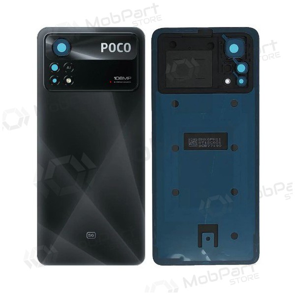 Xiaomi Poco X4 Pro 5G aizmugurējais baterijas vāciņš (melns) (oriģināls) (service pack)