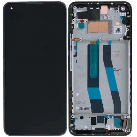 Xiaomi 11 Lite 5G NE ekrāns (melns) (ar rāmīti) (oriģināls)